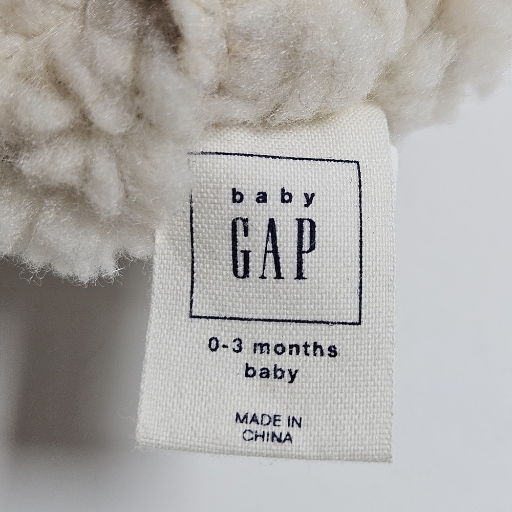 Baby Gap Shearling Brown Boots Shoes Sherpa Lined Brown 0-3 Months Infant NEW - Picture 9 of 10